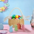 thumbnail image 1 of Tupukom Easter Decor Under $10 Easter Egg Hunt Basket Wicker Rattan Flower Girl Basket with Bows,Pearl Handle Flower Basket,Wedding Flower Girl Basket and Home Decorations, 1 of 6