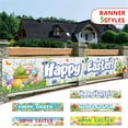 thumbnail image 1 of Tupukom Easter Decor Happy Easter Banner Yard Sign Banner Decor Welcome Spring Easter Themed Banner Lawn Sign Backdrop Spring Indoor Outdoor Easter Party Door Decoration, 1 of 7