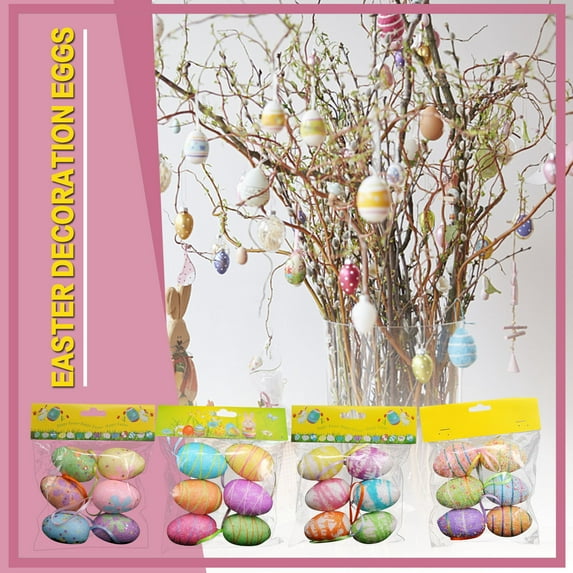 Tupukom Easter Theme Party Supplies Sparkling Easter Eggs Ornament Home Decor and DIY Crafts for Easter Tree