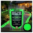 thumbnail image 1 of Tupukom Glow in The Dark Rocks Glow in the Dark Pebbles Outdoor Garden Lawn Yard, Aquarium, Walkway, Fish Tank, Pathway, Luminous Pebbles Powered by Light or Solar-Recharge Repeatedly, 1 of 10
