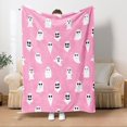 thumbnail image 1 of Tupukom Halloween Halloween Throw Blanket: Soft Black Bats Silhouette on Orange Velvet Fleece for Sofa Bed Couch Chair Dorm, 1 of 8