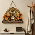 thumbnail image 1 of Tupukom Key Holder Wall Mount Under $10 2D Flat Wall Art Keychain Holder, Rustic Wooden Key Rack with 4 Metal Hooks, Farmhouse Religious Decor for Entryway, Christian Gifts for Family and Friends, 1 of 7