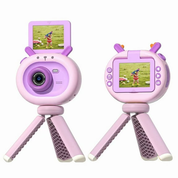 Tupukom Kids Camera Gifts for 3 to 12 Years Old Boys Girls,180° Screen Flip HD Digital Childrens Toddlers Camera，Great Birthday Christmas Gifts for Kids