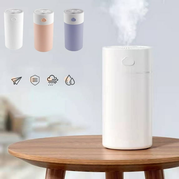 Tupukom Mini Air Humidifiers for Bedroom,400Ml Quiet Cool Mist Humidifier (White) with Auto ShutOff for Home Large Room,Baby and Plant