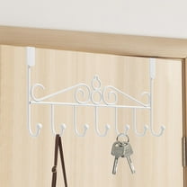 Tupukom Over Door Hooks Rack Home 7 Hook Over Door Hanger for Coats, Hats, Robes, Towels, Bedroom, Closet, and Bathroom