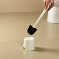 thumbnail image 1 of Tupukom Save on Toilet Brush and Holder Set, Deep-Cleaning Toilet Bowl Cleaner Brush, Long Handle, Small & Sturdy for Storage, Easy to Clean, Non-Scratching, 1 of 6