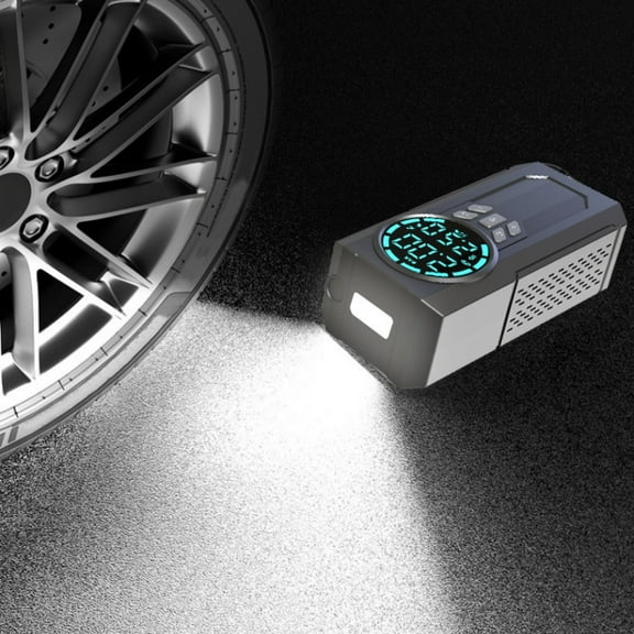 Tupukom Tire Inflator Portable Air Compressor,150PSI Wired DC High Power Car Air Pump with Pressure Display,Led Light and Auto Stop Function for Car,Bike,Ball,Motor