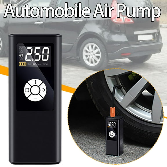 Tupukom Tire Inflator Portable Air Compressor,7.4V Car Air Pump with Led Digital Display and Auto Stop Function (Wireless Model) for Car,Bike,Ball,Motor