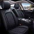 thumbnail image 1 of Tuqiang 2PCS Front Car Seat Covers Leather for Mercedes-Benz for B180 2009-Present 2 Seats Airbag Compatible Waterproof Soft Front Set Cushion Protector Black, 1 of 7