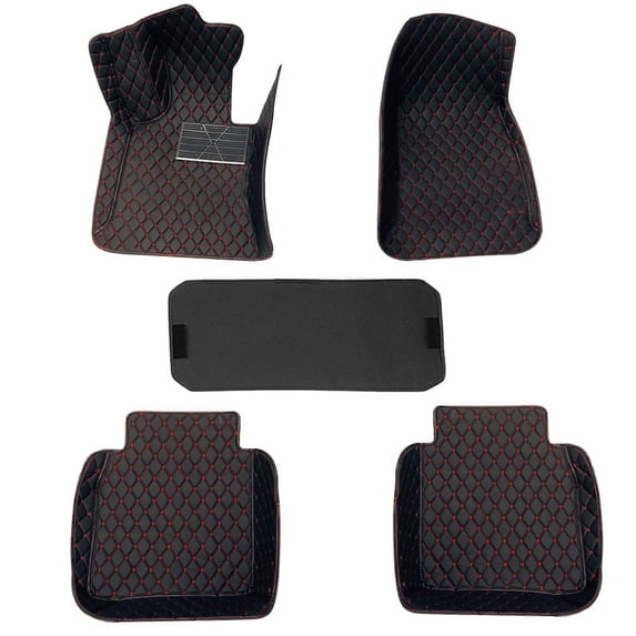 Tuqiang Car Floor Mats for Chevrolet for Traverse Limited Vinyl Carpet Protection All Weather Auto Liners Anti-Slip Automotive Floor Mats Velvet Colored Stripe 4pcs
