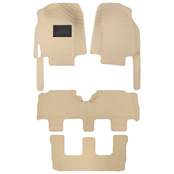 Tuqiang Car Floor Mats Fits For Toyota Prius 7seat 2009-2015 Automotive Floor Mats And All Weather Protection Floor Liners, Beige