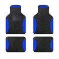 thumbnail image 1 of Tuqiang Car Floor Mats Universal for Nissan for Murano CrossCabriolet Blue Velvet Colored Stripe Waterproof Interior Carpet Mats Protection Accessories 4PCS/Set, 1 of 6