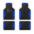 thumbnail image 1 of Tuqiang Car Floor Mats Universal for Honda for Insight Blue Velvet Colored Stripe All Weather Front Rear Liner Carpet 4pcs, 1 of 6
