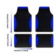 thumbnail image 1 of Tuqiang Car Floor Mats Universal for Toyota for RAV4Hybrid Blue Velvet Colored Stripe All Weather Front Rear Liner Carpet 4pcs, 1 of 8