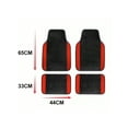 thumbnail image 1 of Tuqiang Car Floor Mats for Ford for Ranger Vinyl Carpet Protection Car Liners All Weather Velvet Colored Stripe Black and Green 4pcs, 1 of 5
