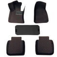 thumbnail image 1 of Tuqiang Car Floor Mats for GMC for YukonXL Vinyl Carpet Protection All Weather Front & Rear Full Set Velvet Colored Stripe 4pcs, 1 of 6