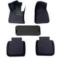 thumbnail image 1 of Tuqiang Car Floor Mats for Lexus for RZ450e Leather Full Coverage Car Carpet All Weather Luxury Floor Liners Black and Blue 5PCS, 1 of 6