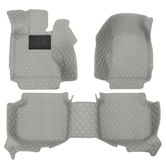 Tuqiang Car Floor Mats for Nissan Qashqai J11 2013–2021 Floor Liner Carpet Waterproof Anti-Skid PU Leather Full Coverage Liner Front & Rear Mat Gray