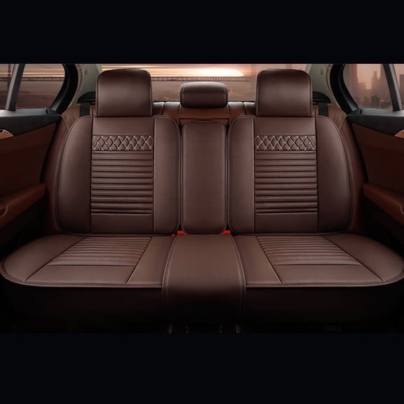 Tuqiang Car Rear Seat Cover Leather for BMW for M2 2016-Present Leather Waterproof Cushion Protecto standard Coffee Color 1PCS