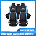 thumbnail image 1 of Tuqiang Car Seat Covers for Chevrolet for C1500 Suburban 1992-1999 5-seater Leather Auto Seat Protector, Waterproof Scratch-resistant Luxury Auto Seat Cushion Protector, Black and Blue, 1 of 7