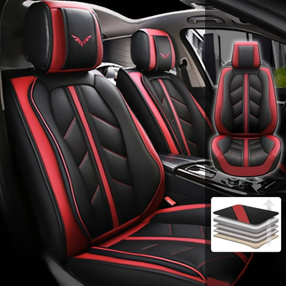 Tuqiang Car Seat Covers Full Set for BMW for 2series 2014-Present Luxury Auto Interior Covers 5-Seat Complete Red