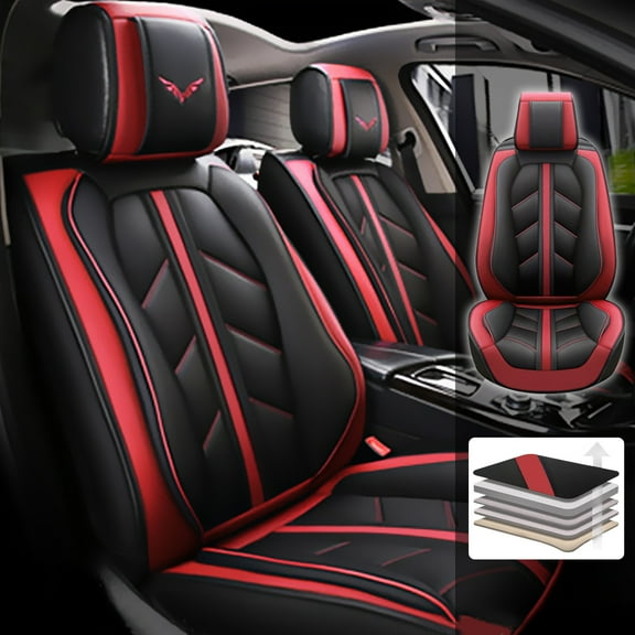 Tuqiang Car Seat Covers Full Set for Lada for Vesta 2015-Present Water-Resistant Automotive Protection Covers Red