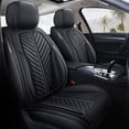 thumbnail image 1 of Tuqiang Car Seat Covers Leather Full Set for Audi for A4 1995-Present Luxury Grade Waterproof Seat Protectors Black, 1 of 8
