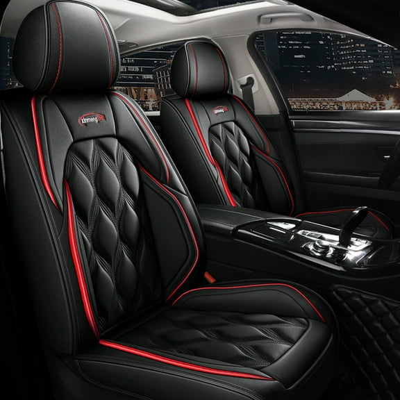 Tuqiang Car Seat Covers Leather Full Set for Cadillac for CT5 2020-Present Full Set 5-Seat Car Covers Airbag Compatible & Waterproof Black