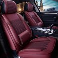 thumbnail image 1 of Tuqiang Car Seat Covers Leather Full Set for Jeep for Compass 2006-Present Luxury Line Car Interior Protector with Advanced Features Red, 1 of 7