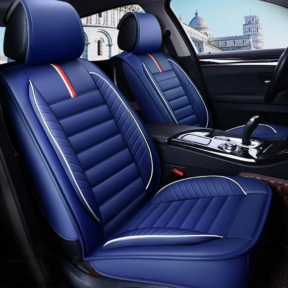 Tuqiang Car Seat Covers Leather for Acura for Legend 1985-1995 Water Resistant Front Rear Cushion Protector Blue