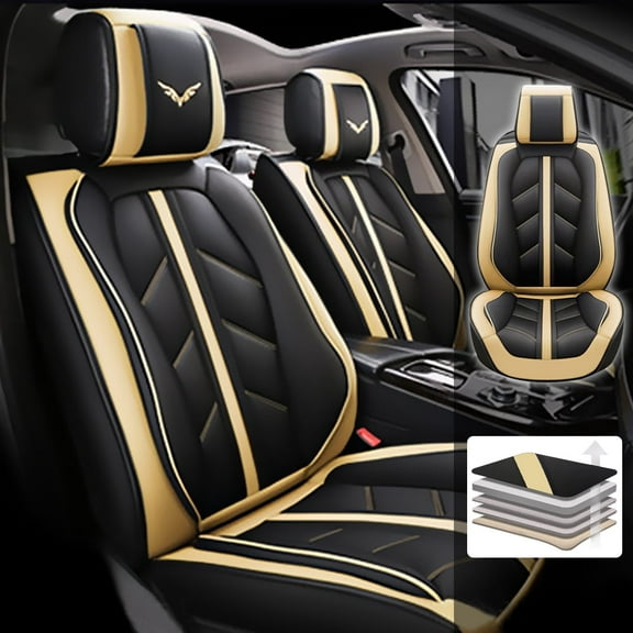 Tuqiang Car Seat Covers for BMW for 6series 2017-Present Luxury 5-Seat Protection System - Waterproof Auto Covers Beige