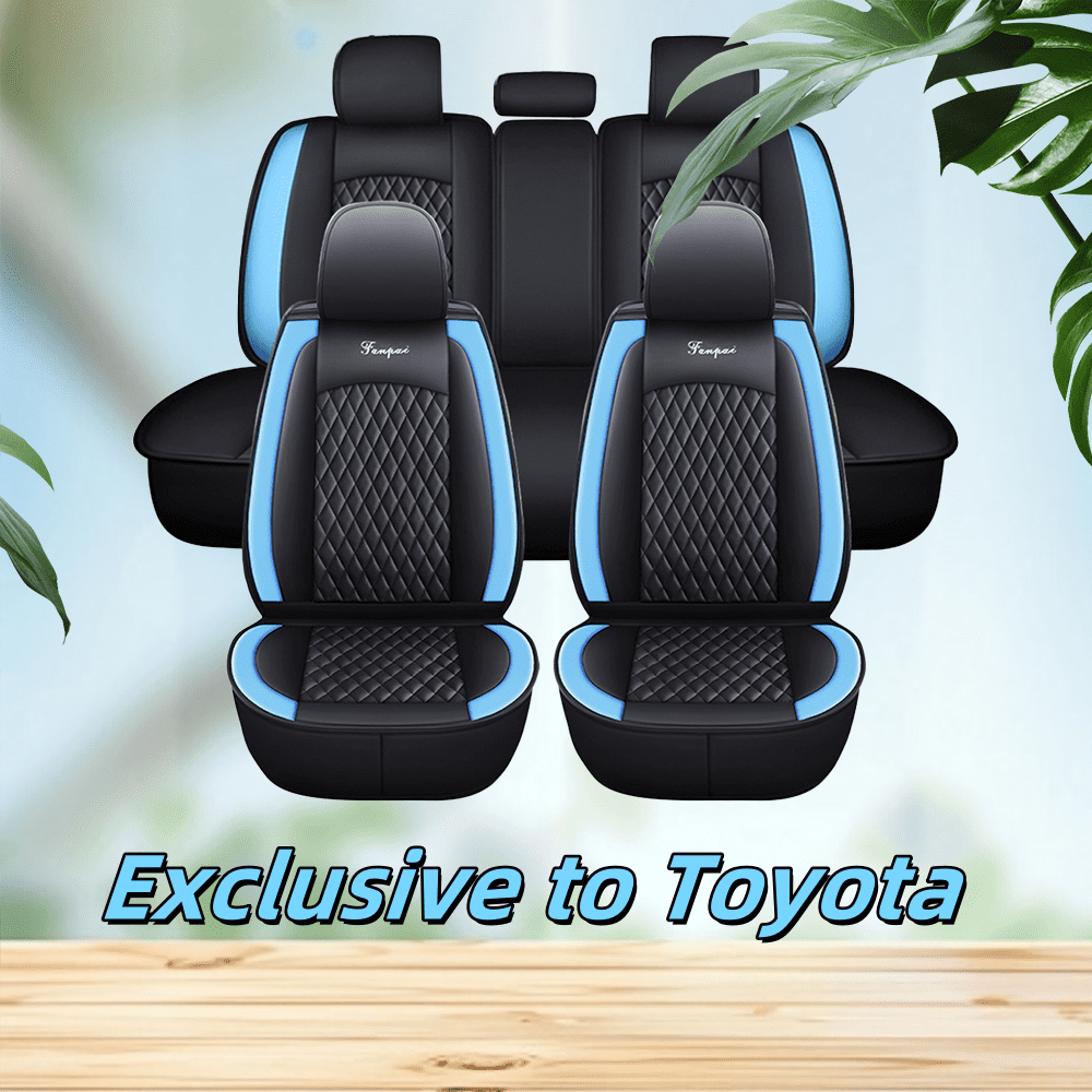 Tuqiang Car Seat Covers for toyota for Corolla Cross 2021-Present 5-seater Leather Auto Seat Protector, Waterproof Scratch-resistant Luxury Auto Seat Cushion Protector, Black and Blue