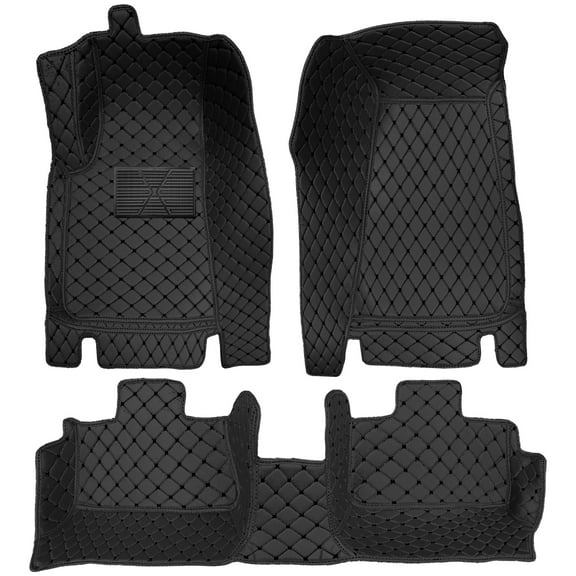 Tuqiang Carpeted Car Floor Mats Custom Fit for Mercedes-Benz G-Class 2002-2009 5 Seats Carpet Protection PU Leather Auto Liners All Weather Anti-Slip Black