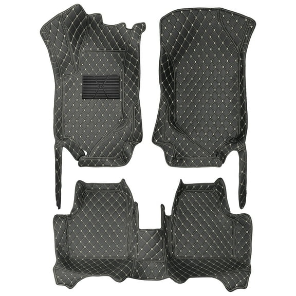 Tuqiang Floor Mats Carpet Seat Arona 2017–present Driver-Side Car Mat Solutions with Specially Crafted Leather Black and Beige