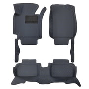 Tuqiang Floor Mats for Cars for Porsche,Cayenne 2003-2010 Faux Leather Floor Liner Carpet Protection Floor Mat All Weather PU leather Front & Rear Full Set 3Pcs Black Beige