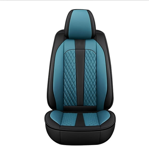 Tuqiang Front Car Seat Protectors for Land Rover for Range Rover Velar 2017-Present Premium Leather Driver Seat Protectors standard Black and Blue 1PCS