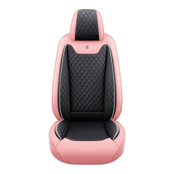 Tuqiang Front Car Seat Protectors for BMW for X1 2017-Present Luxury Auto Interior Cushions standard Pink and Black 1PCS