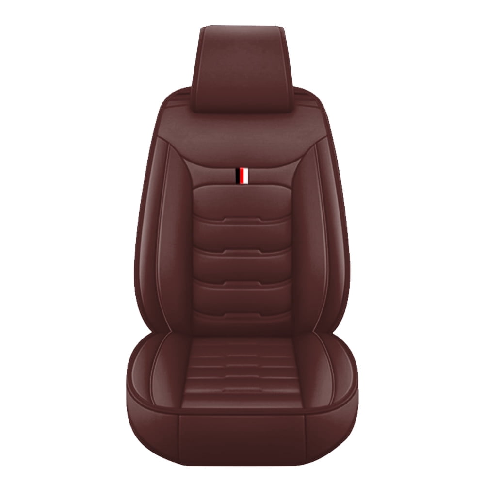 Tuqiang Front Car Seat Protectors for BMW for iX1 2015-Present Premium Leather Driver Seat Protectors standard Coffee Color 1PCS
