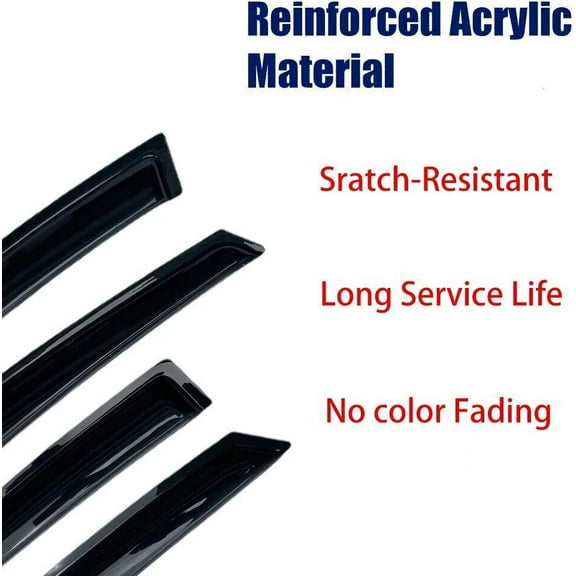 Tuqiang Window Wind Deflector Window Visor fit for Nissan Altima 2019-2023 Sedan Black 4PCS