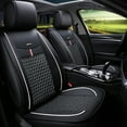 thumbnail image 1 of Tuqiang 2pcs front car seat covers leather. for Mercedes-Benz for CLK270 1999-2009 2 Seats Leather Compatible Airbag Water Resistant Front Rear Cushion Protector Black and Beige, 1 of 4
