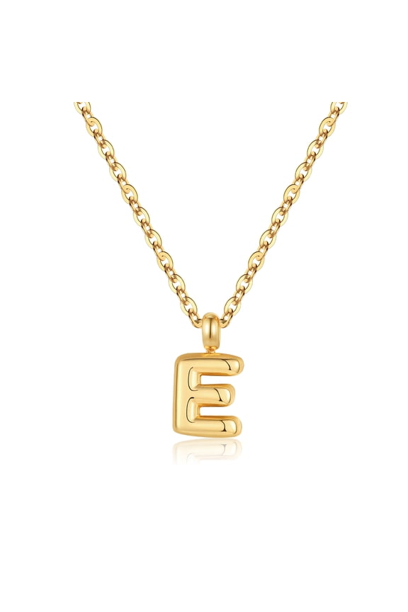 14K Gold Plated Bubble Initial Choker Necklace for Women GirlsDainty Letter A-Z Chunky Pendant Jewelry Trendy Fashion Accessories Personalized Birthday Gifts for Women Girls