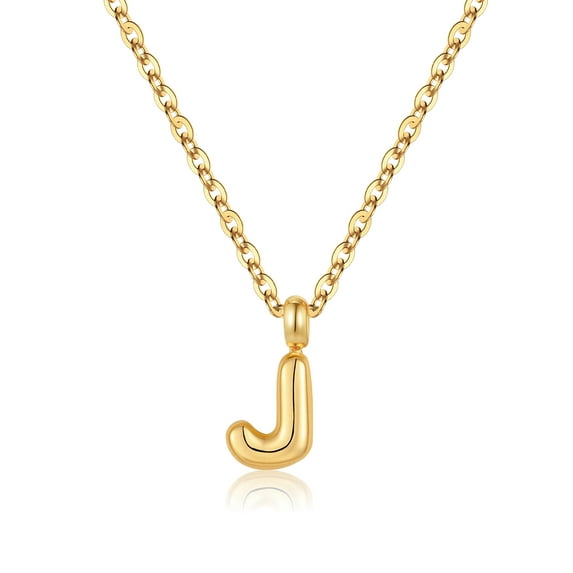 Turandoss 14K Gold Plated Bubble Initial Choker Necklace for Women GirlsDainty Letter A-Z Chunky Pendant Jewelry Trendy Fashion Personalized Birthday Gifts for Niece Daughter Granddaughter