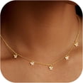 thumbnail image 1 of Turandoss 14K Gold Plated Butterfly Choker Necklace for Women Dainty Simple Non Tarnish Station Necklaces Cubic Zirconia Butterfly Wedding Prom Bridesmaids Gifts for Women Girl, 1 of 8