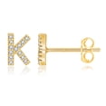 thumbnail image 1 of Turandoss 14K Gold Plated Initial Cz Stud Earrings for Teens Little Girls Daughter Childrens Hypoallergenic Jewelry Birthday Gifts for Women Kids, 1 of 9
