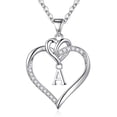 thumbnail image 1 of Turandoss 14K Gold Plated Cz Initial Love Heart Pendant Necklaces for Women Pendant Chain Jewelry Birthday Teacher Appreciation Mothers Day Graduation Gifts for Her Mom Kids Teen Girls Wife Ideas, 1 of 8