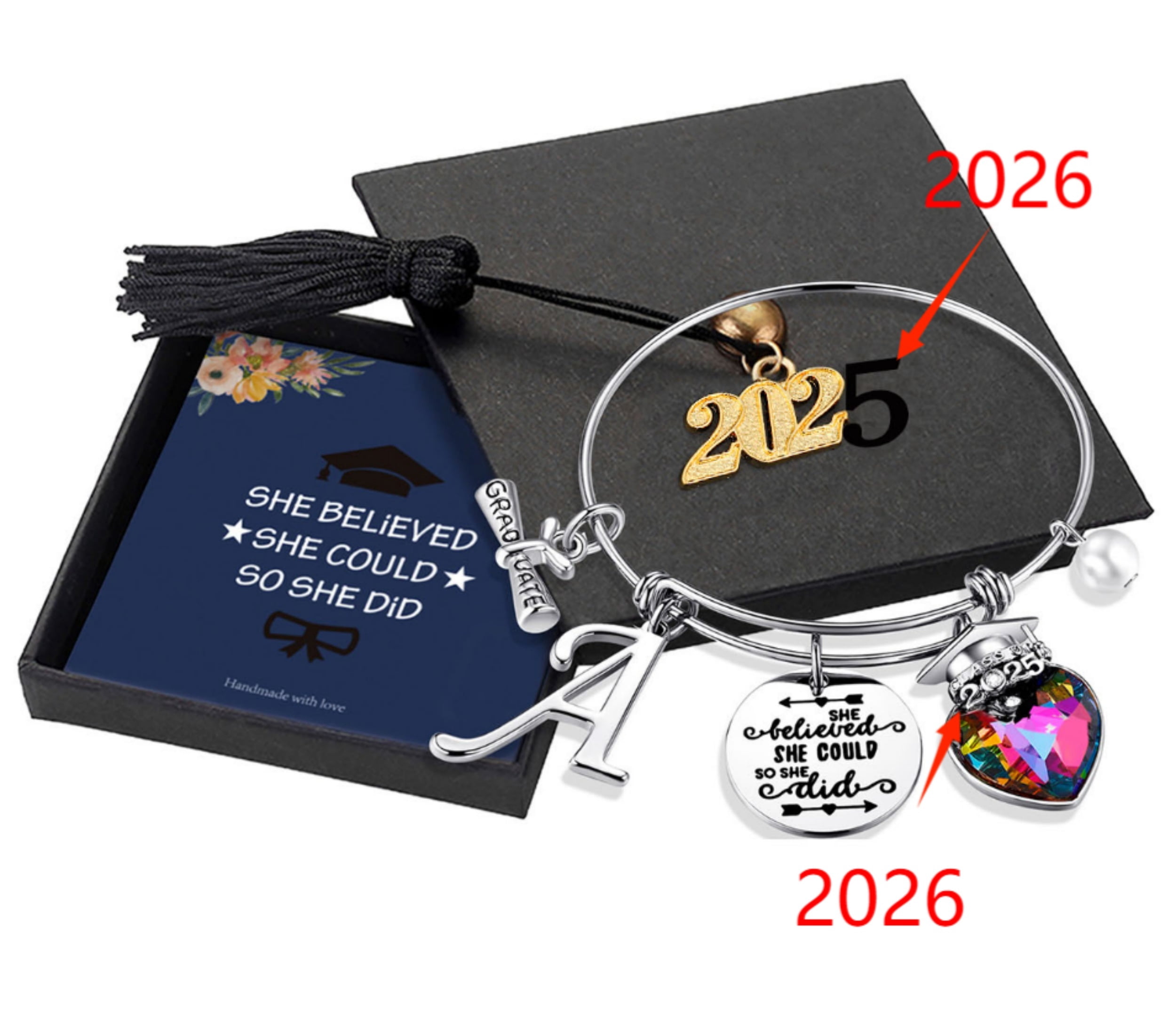 Turandoss 2026 Graduation Gifts for Her Class Of 2026 Bangle Bracelet 4 ...