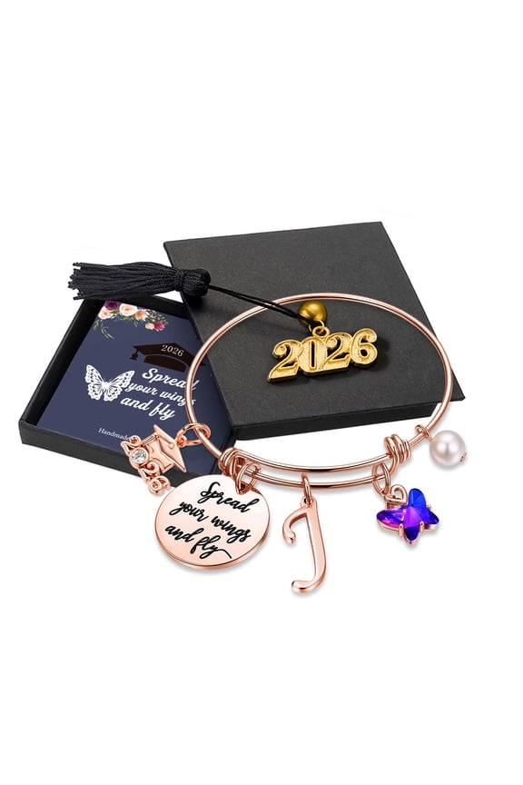 2026 Graduation Gifts for Her Class Of 2026 Inspirational Bangle Bracelet Trendy Jewelry Gifts High School College Senior Grad Gifts for Her Women Best Friends Sister Grad Present