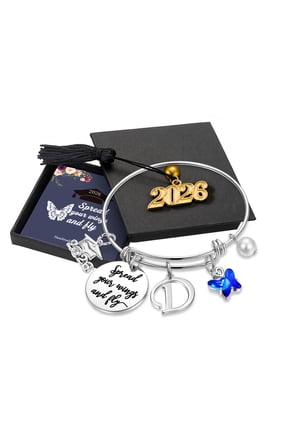 2026 Graduation Gifts for Her Class Of 2026 Inspirational Bangle Bracelet Trendy Jewelry Gifts High School College Senior Grad Gifts for Her Women Best Friends Sister Grad Present