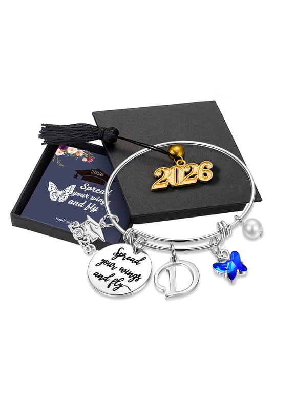 2026 Graduation Gifts for Her Class Of 2026 Inspirational Bangle Bracelet Trendy Jewelry Gifts High School College Senior Grad Gifts for Her Women Best Friends Sister Grad Present