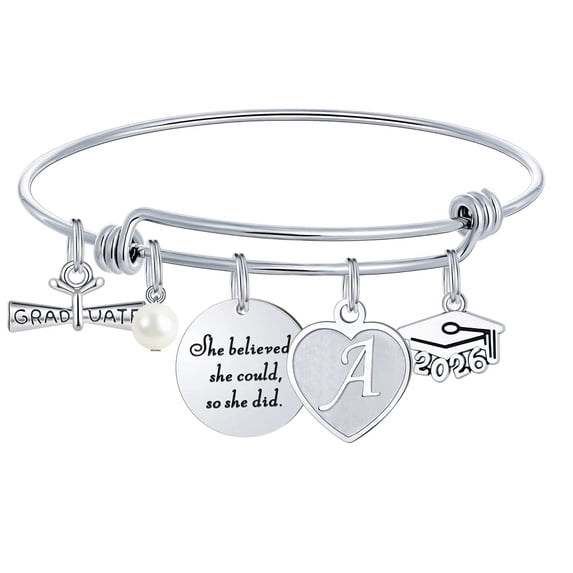 Turandoss 2026 Graduation Gifts for Her Class Of 2026 Inspirational Bangle Bracelet Trendy Jewelry Gifts High School College Senior Grad Gifts for Her Women Best Friends Sister Grad Present